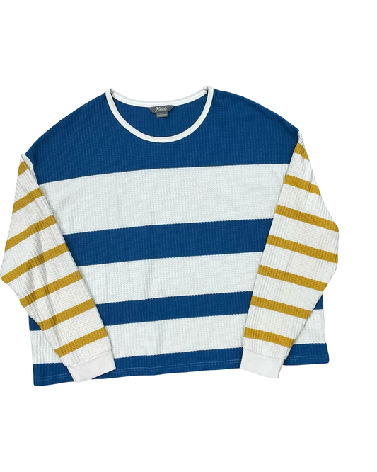 Top Ls By Natural Reflections In Blue & Cream, Size:L