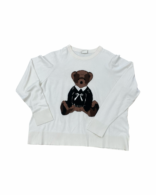 Sweater By Clothes Mentor In Cream, Size:1X