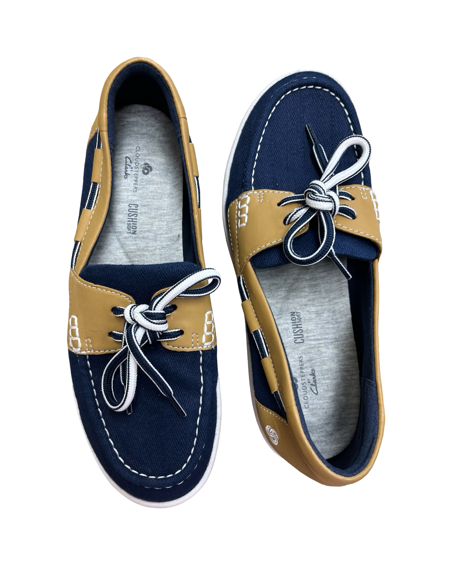 Shoes Flats By Clarks In Blue, Size:6