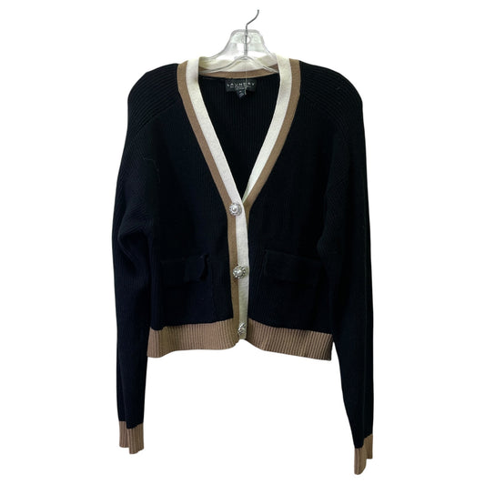 Sweater Cardigan By Laundry In Black, Size:M