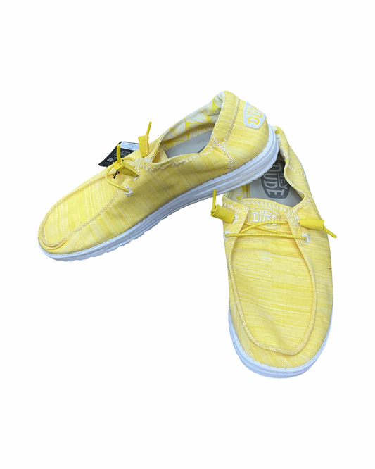 Shoes Sneakers By Hey Dude In Yellow, Size:11