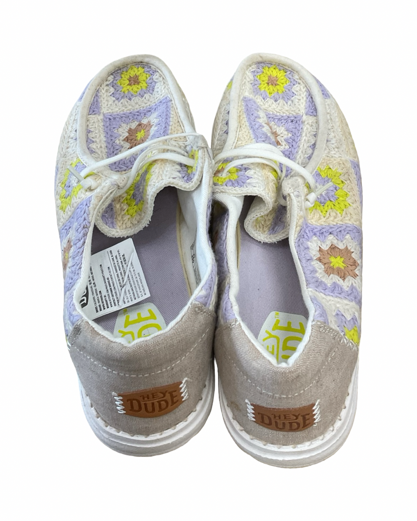 Shoes Flats By Hey Dude In Cream, Size:10