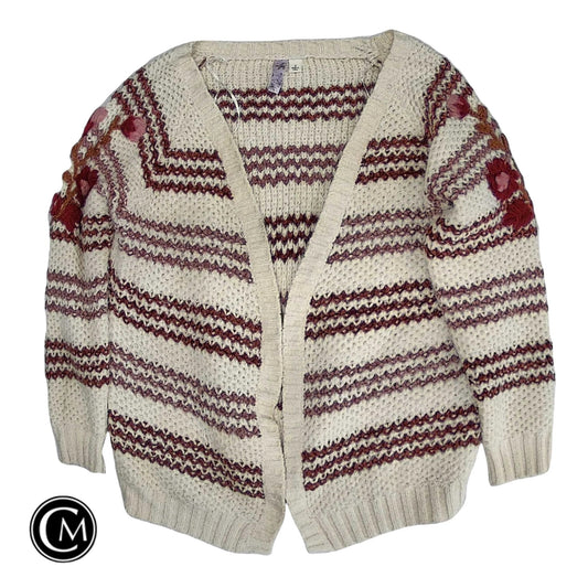Sweater Cardigan By Alya In Beige, Size: S