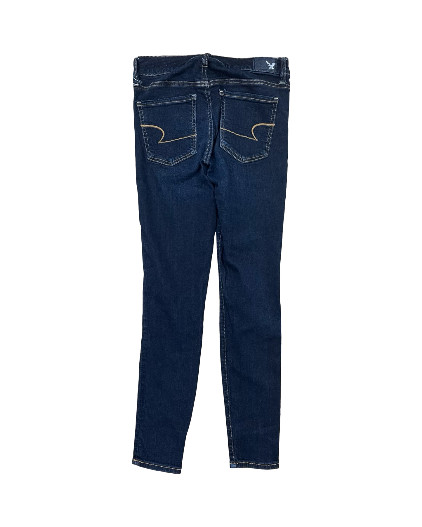 Jeans Skinny By American Eagle In Blue Denim, Size:4