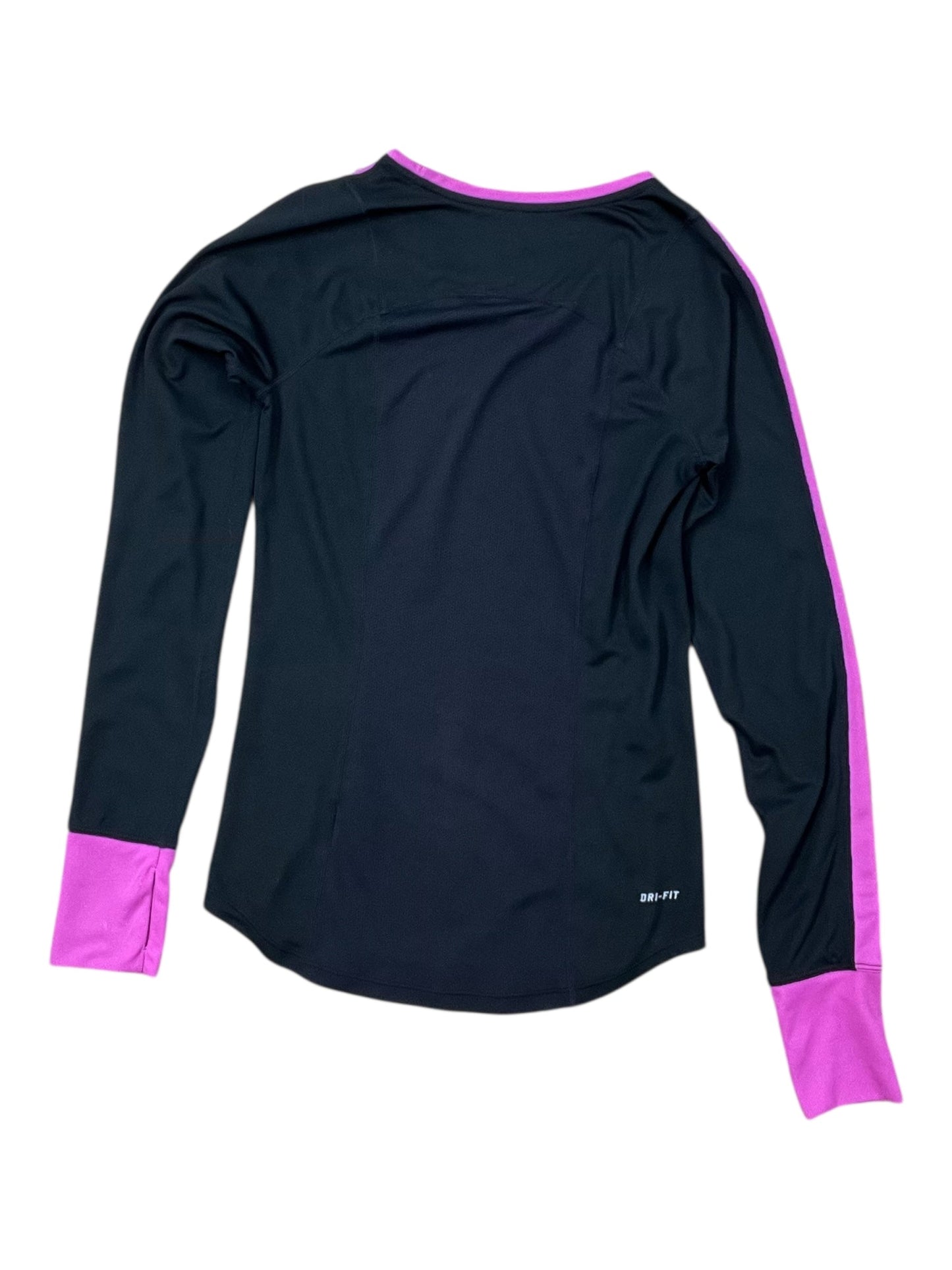 Athletic Top Ls Crewneck By Nike In Black, Size:Xs