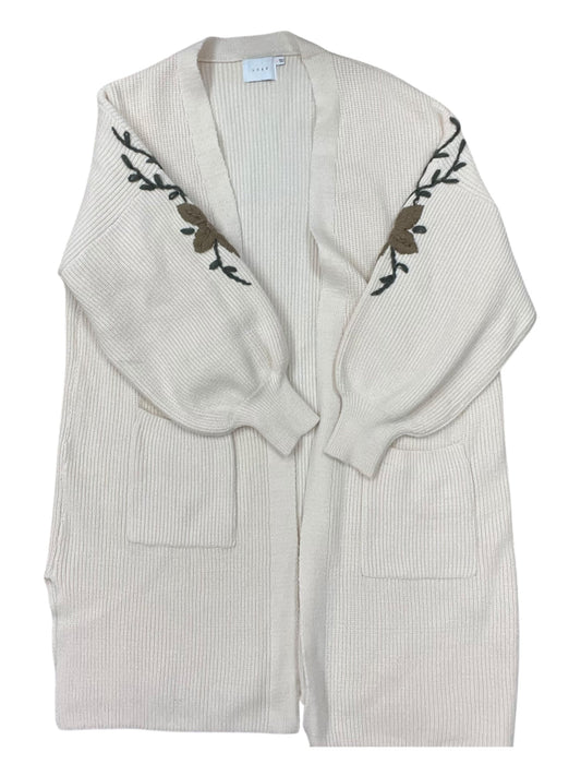 Sweater Cardigan By Lush In Cream, Size:L
