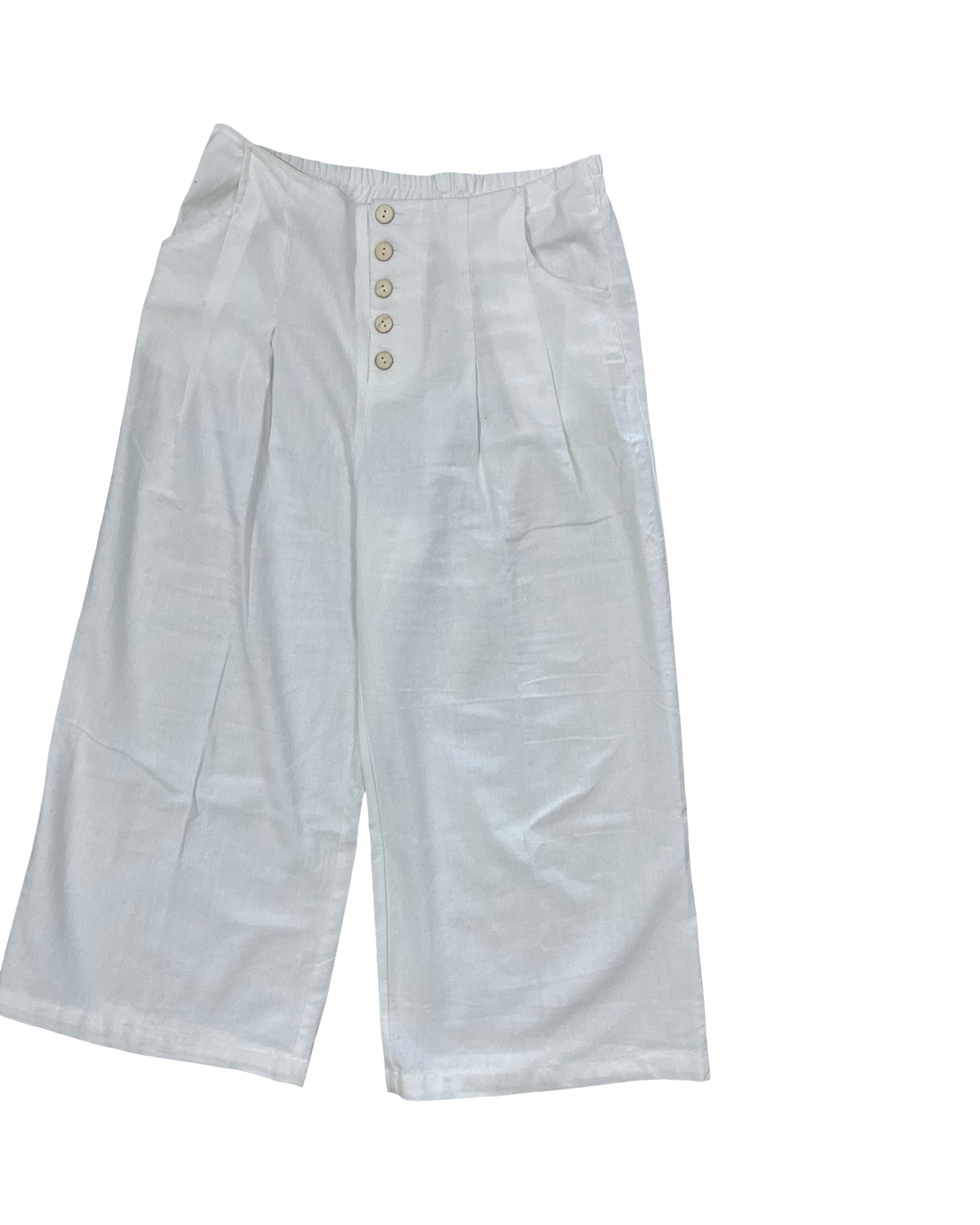 Pants Linen By Alya In White, Size:12