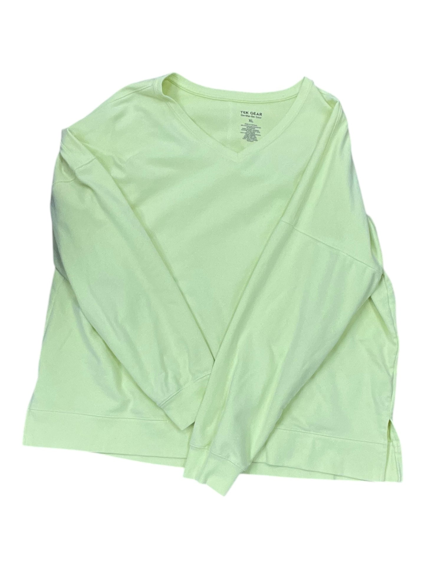 Sweatshirt Crewneck By Tek Gear In Green, Size:Xl