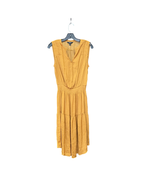 Dress Casual Midi By Simply Vera In Gold, Size:M