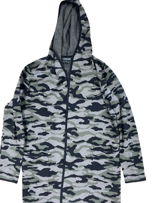 Sweater Cardigan By Rachel Zoe In Camouflage Print, Size:Xl