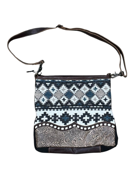 Crossbody By Myra In Brown & Tan, Size:Medium