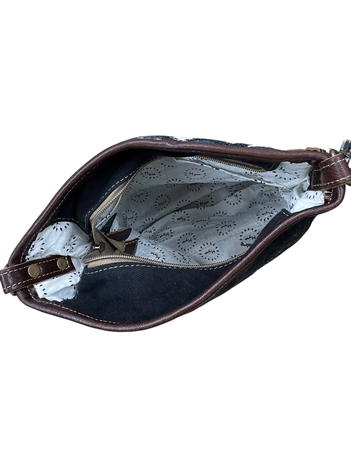 Crossbody By Myra In Brown & Tan, Size:Medium