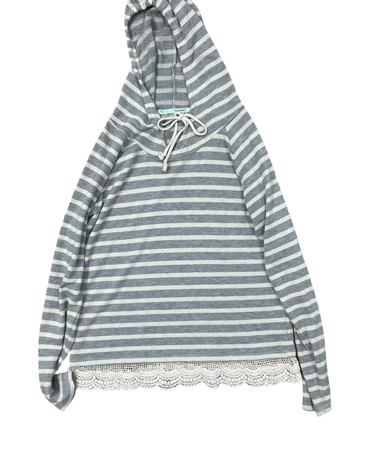 Top Ls By Maurices In Cream & Grey, Size:L