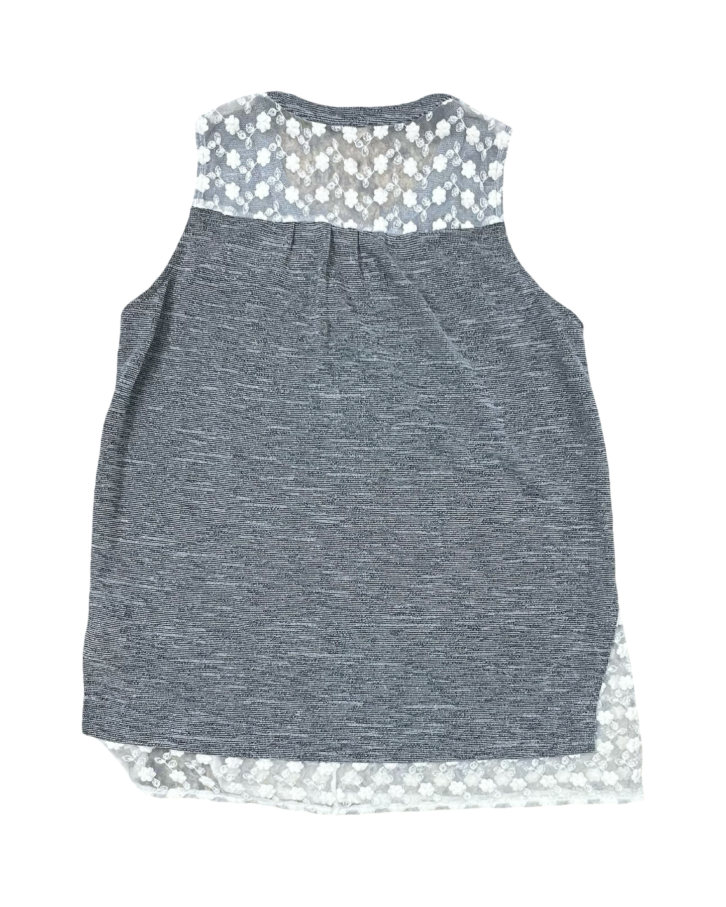 Top Sleeveless By Mystree In Cream & Grey, Size:M