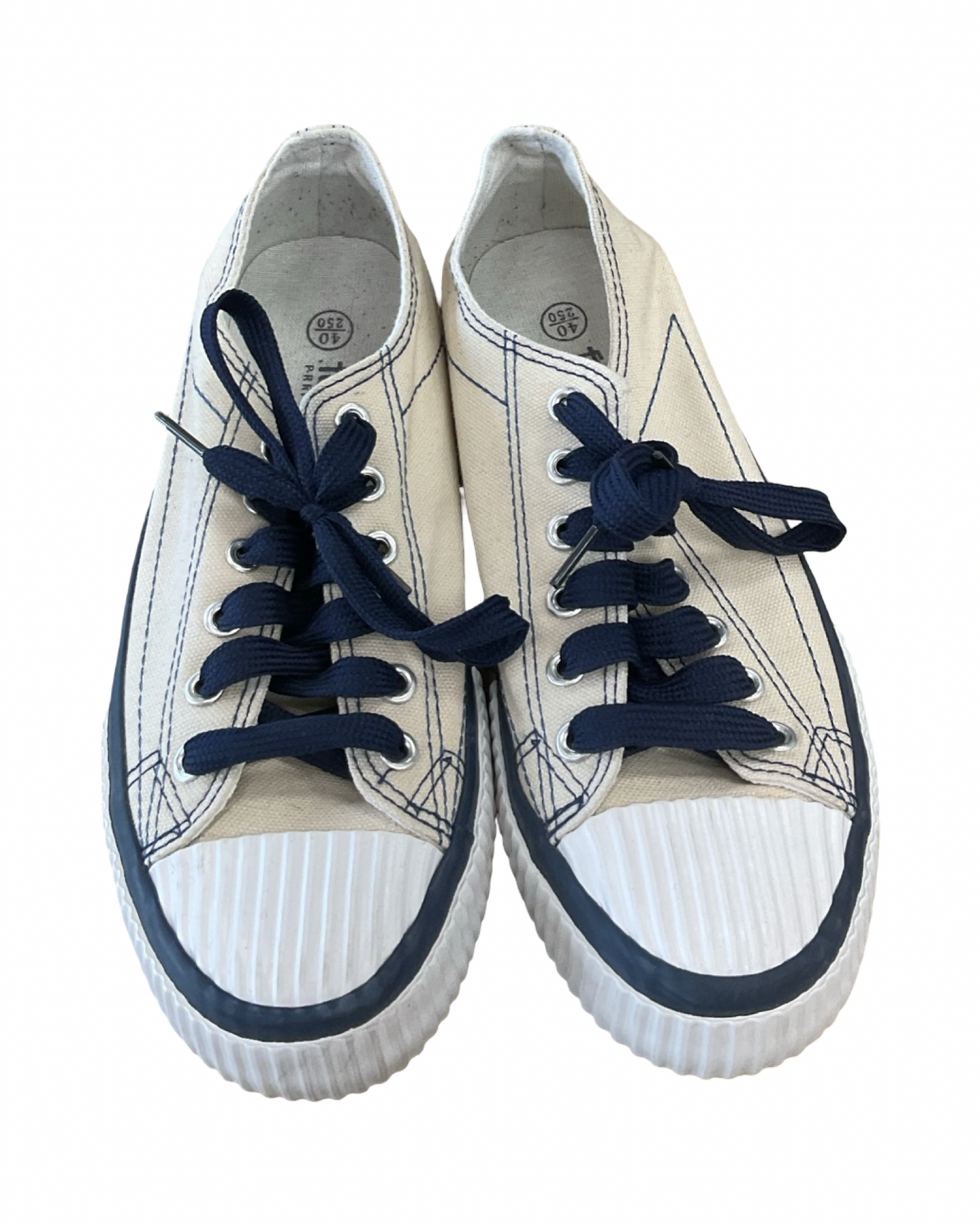 Shoes Sneakers By Clothes Mentor In Tan & White, Size:9.5