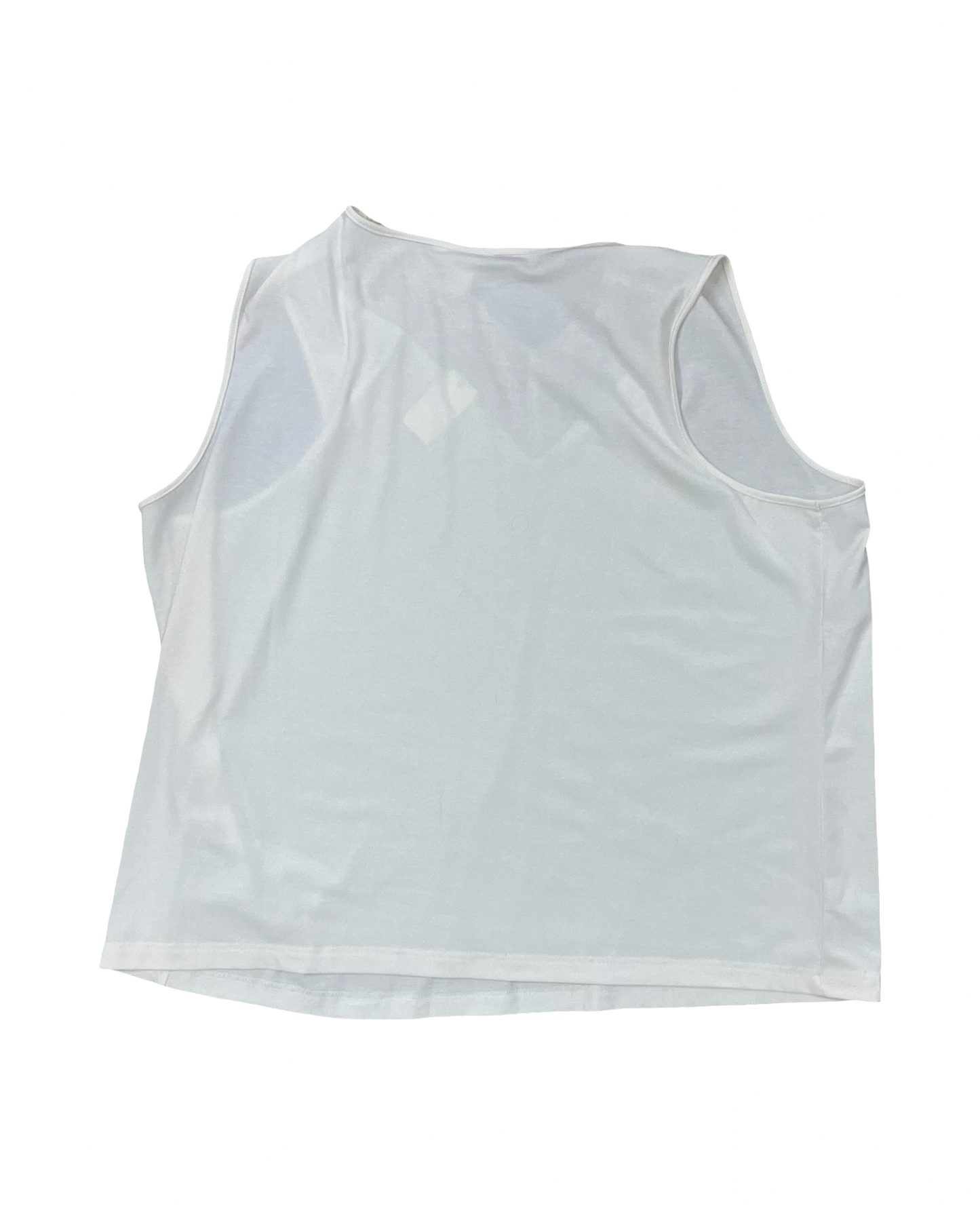 Top Sleeveless By Cj Banks In Cream, Size:3X