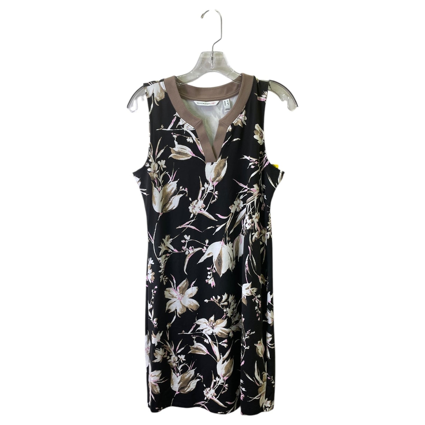 Dress Casual Midi By Isaac Mizrahi Live Qvc In Black & Brown, Size:Xs