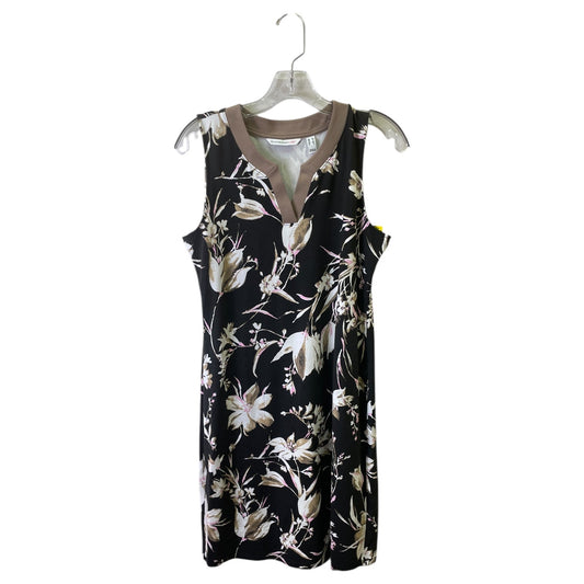 Dress Casual Midi By Isaac Mizrahi Live Qvc In Black & Brown, Size:Xs