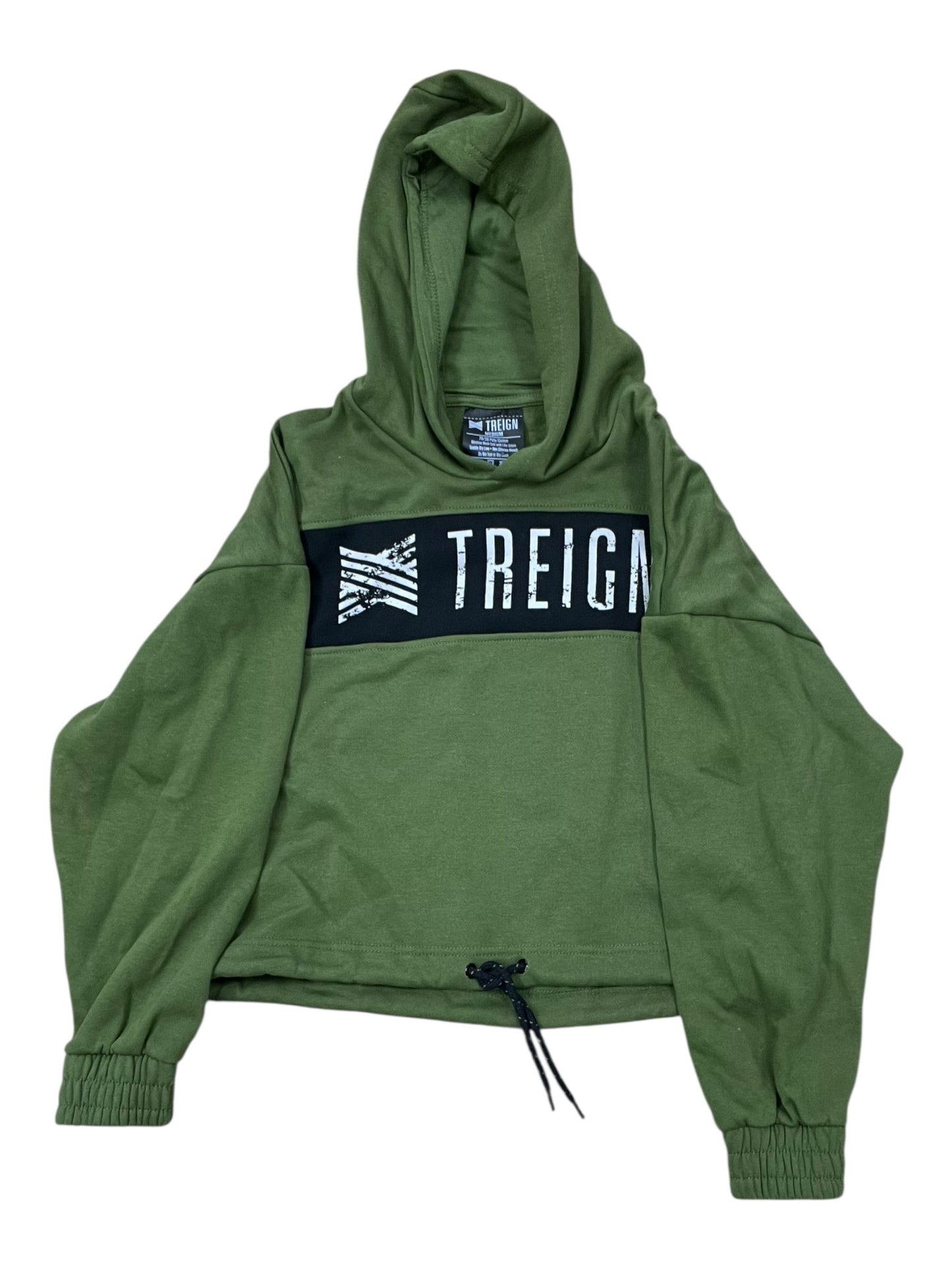 Sweatshirt Hoodie By Clothes Mentor In Green, Size:M