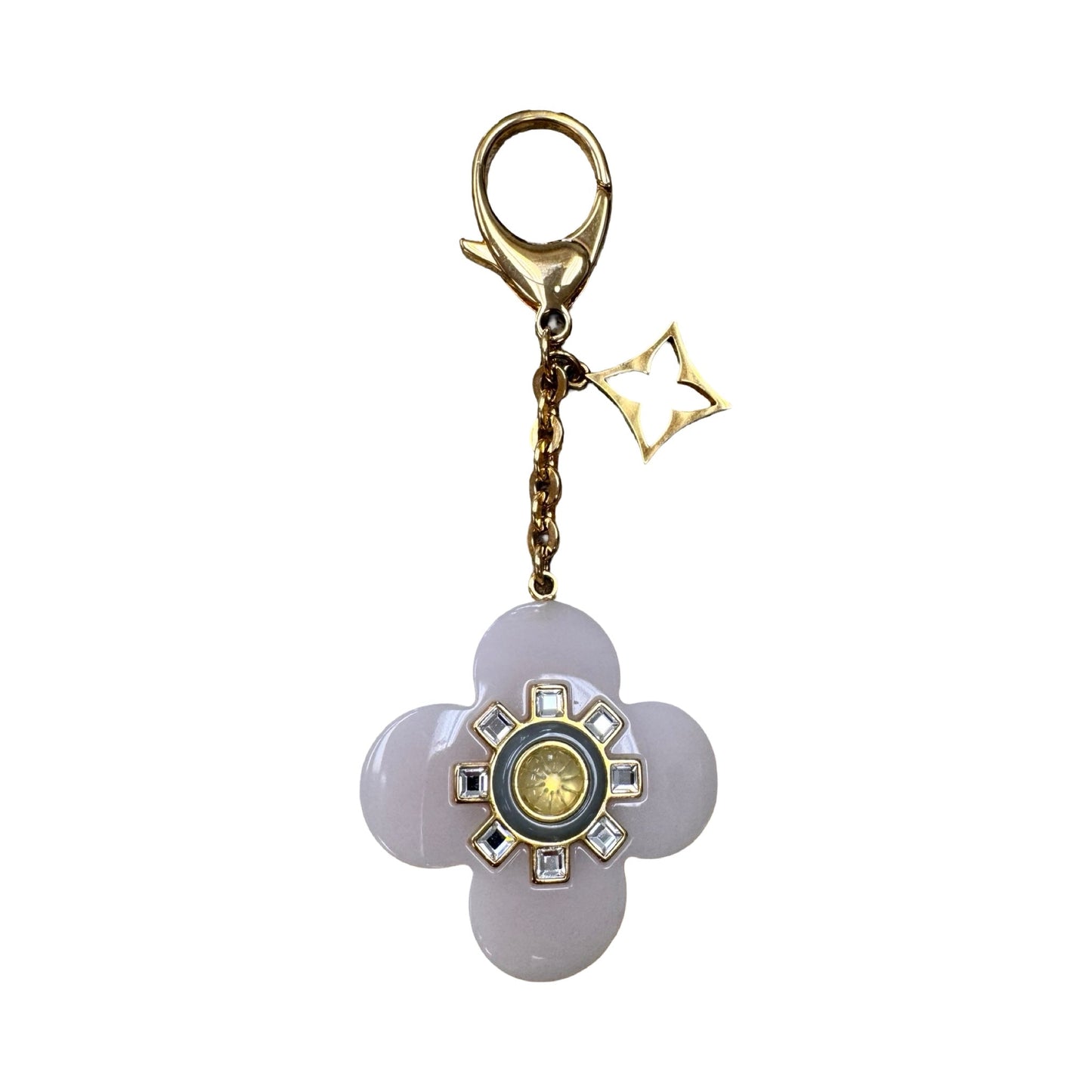 Bag Charm/Key Chain Luxury Designer By Louis Vuitton In Gold & Pink, Size: