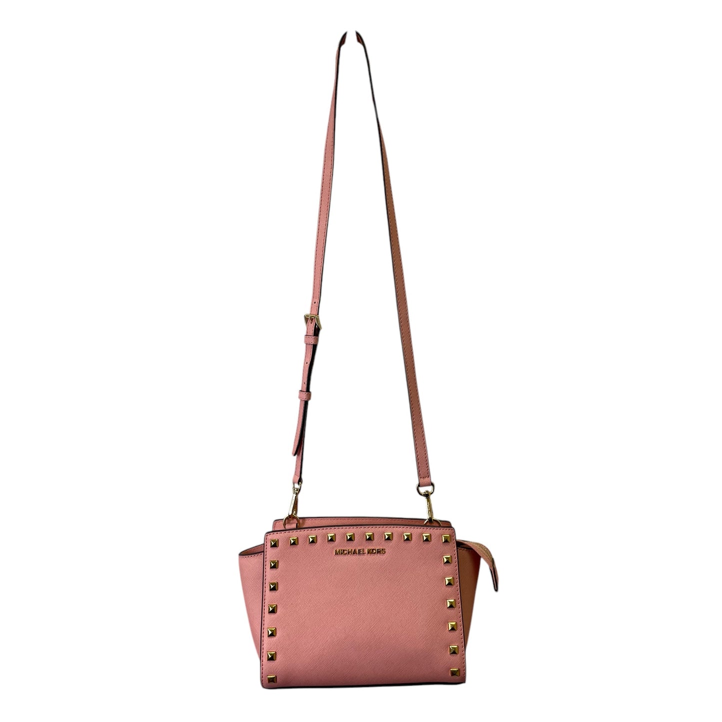 Crossbody Designer By Michael Kors In Coral, Size:Small