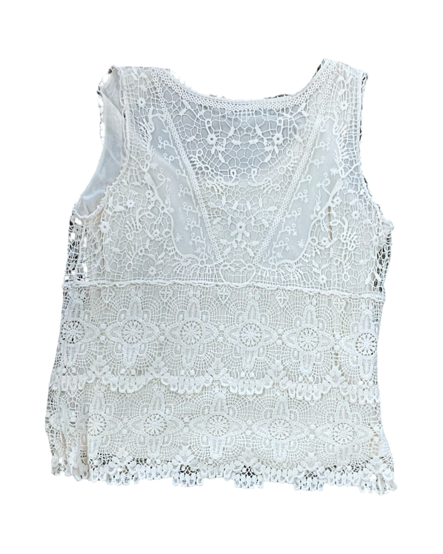 Top Sleeveless By Jennifer Lopez In Cream, Size:M