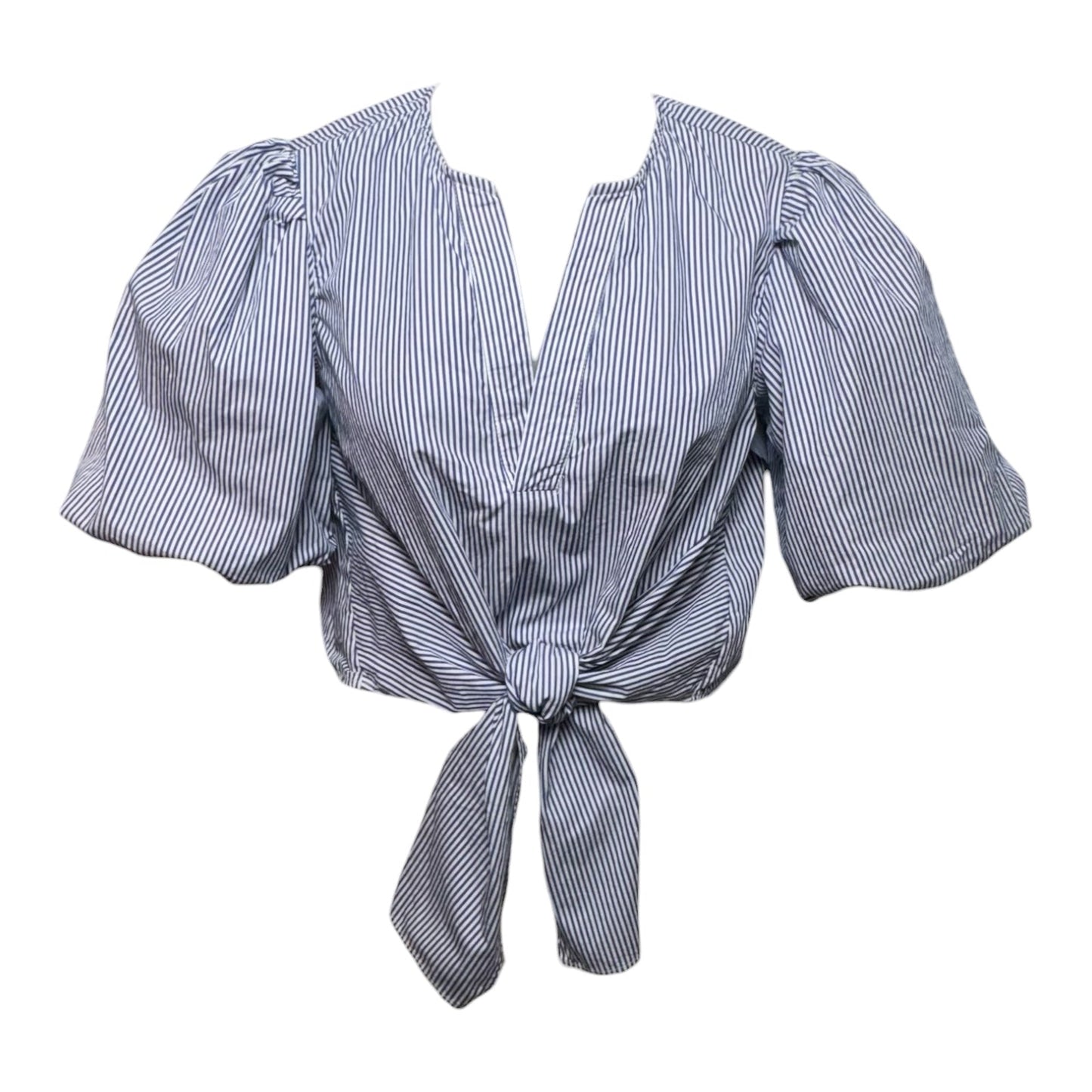 Top Short Sleeve By Maeve In Striped Pattern, Size: M