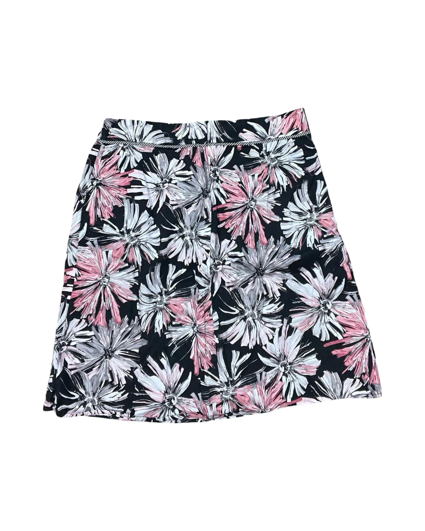 Skirt Midi By Liz Claiborne In Black & Pink, Size:12