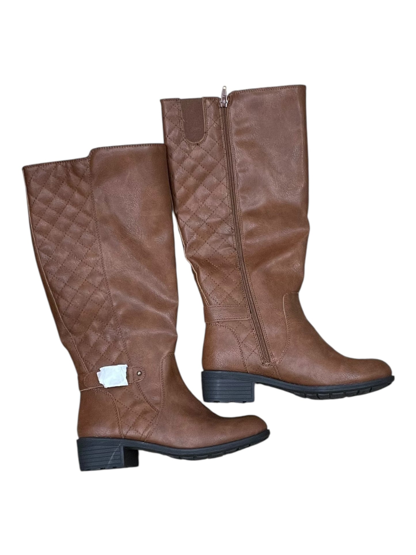 Boots Knee Flats By St Johns Bay In Brown, Size:6