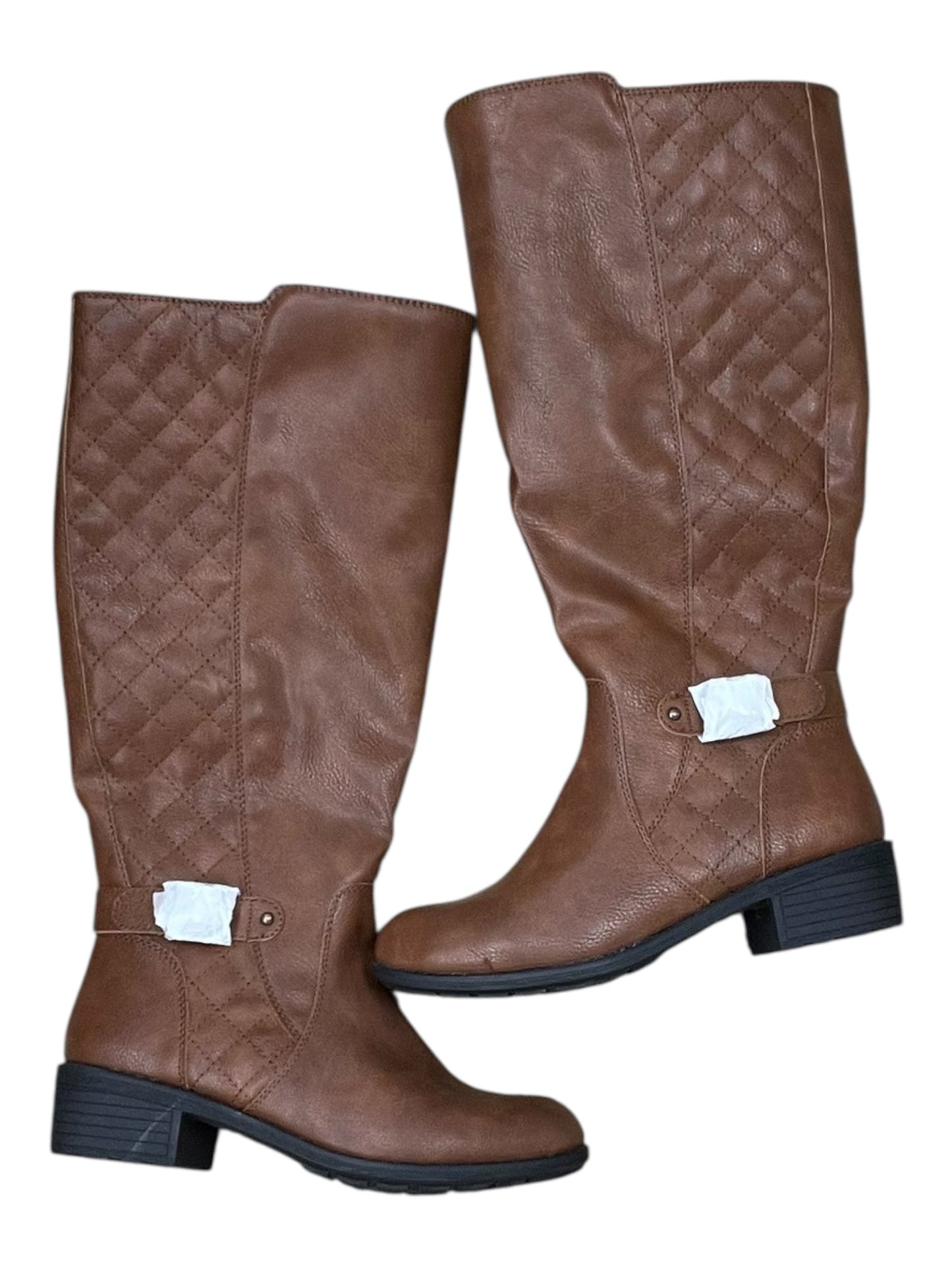 Boots Knee Flats By St Johns Bay In Brown, Size:6