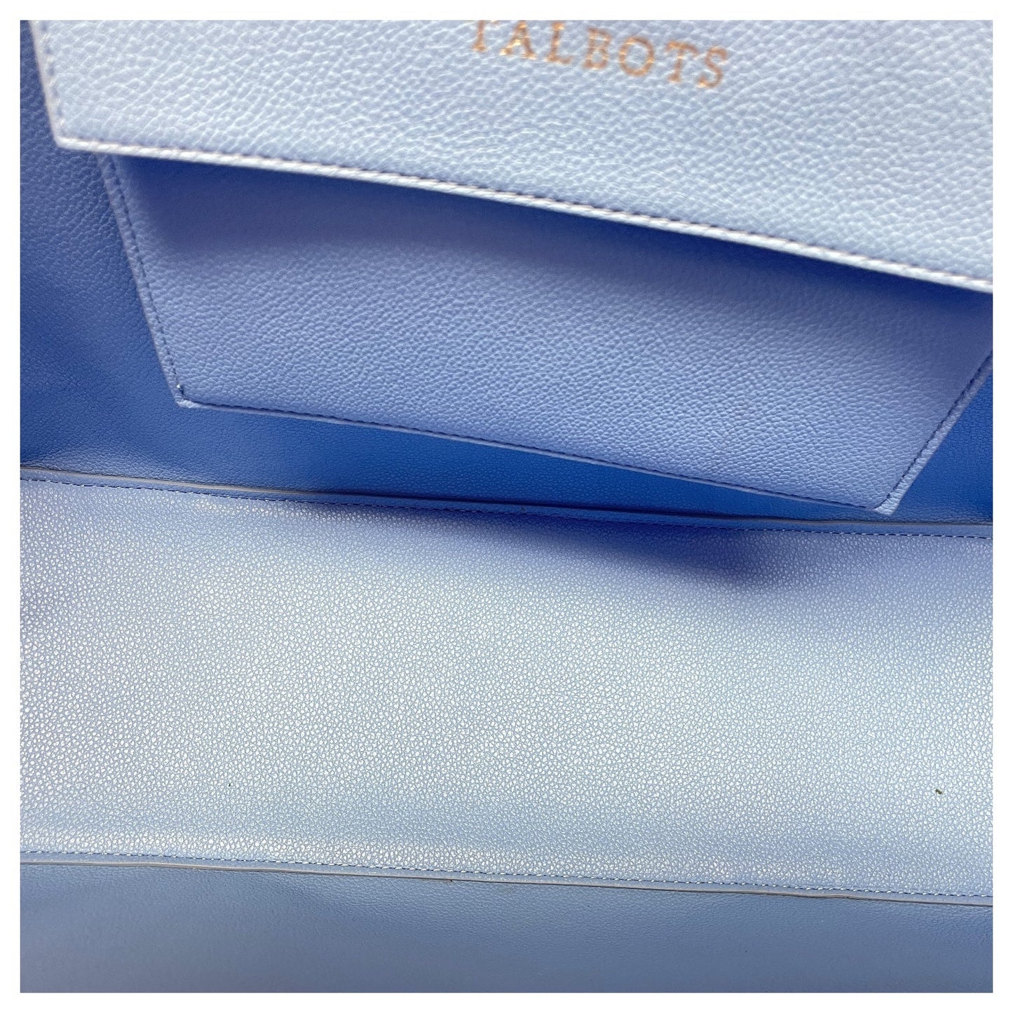 Tote Leather By Talbots In Black & Blue, Size:Large