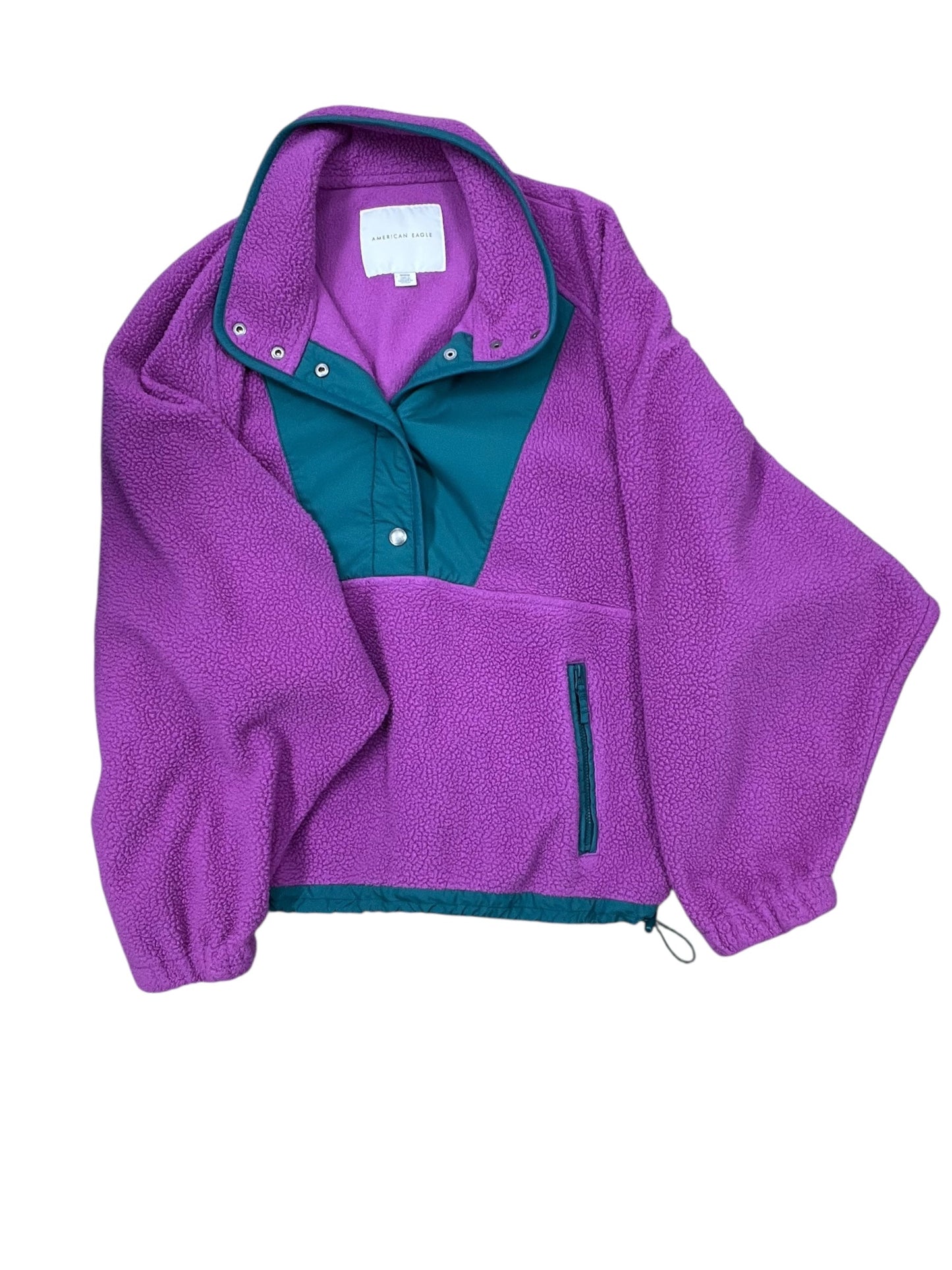 Jacket Faux Fur & Sherpa By American Eagle In Purple, Size:M