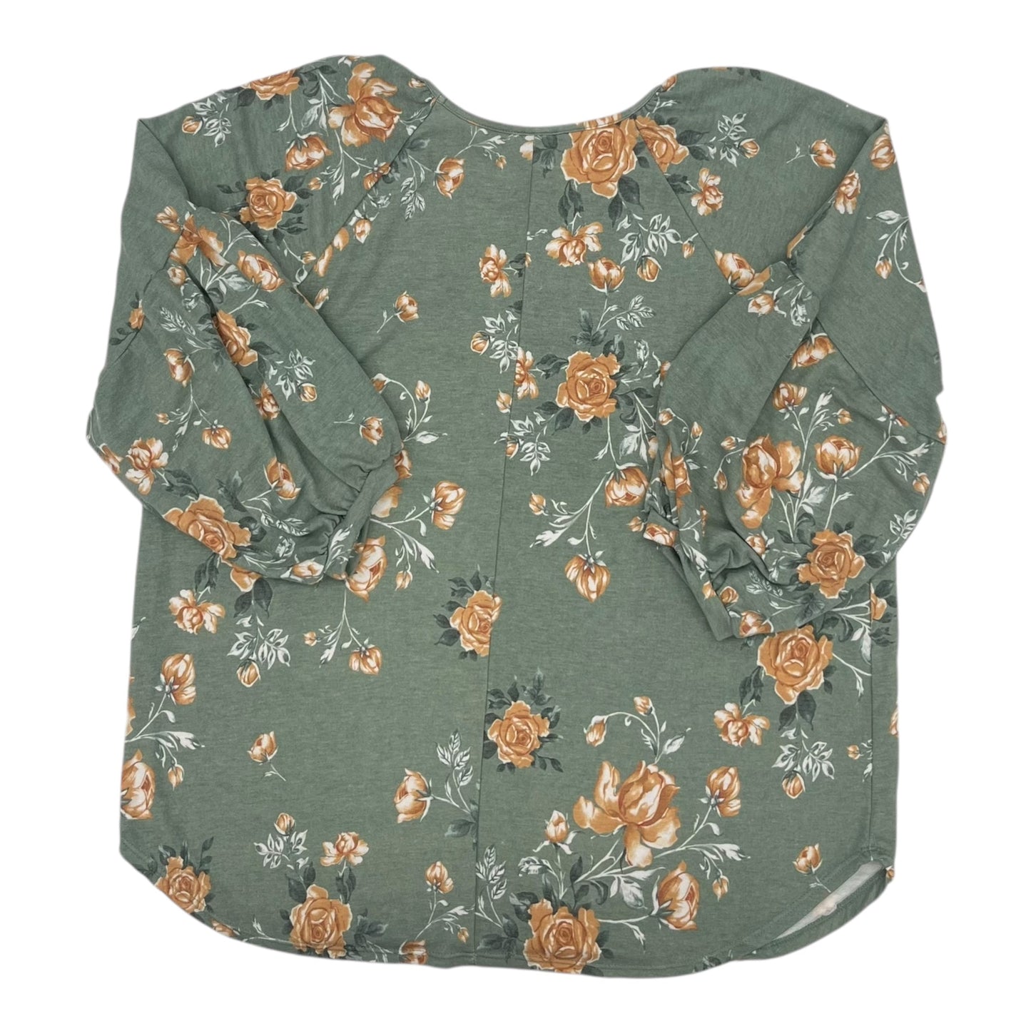 Top Ls By Clothes Mentor In Floral Print, Size:3X