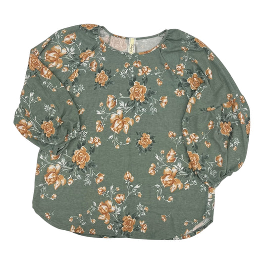 Top Ls By Clothes Mentor In Floral Print, Size:3X