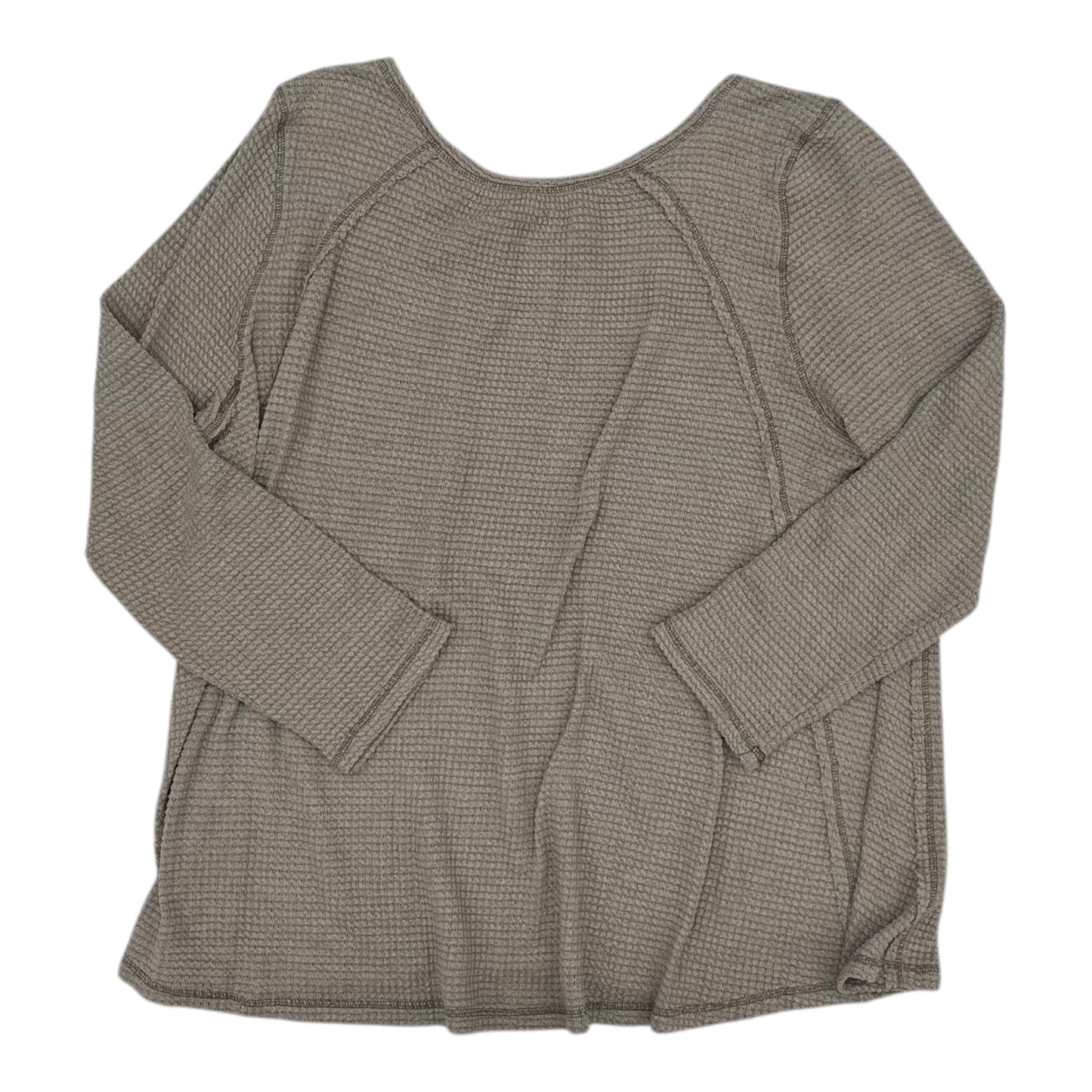 Top Ls By She + Sky In Taupe, Size:2X