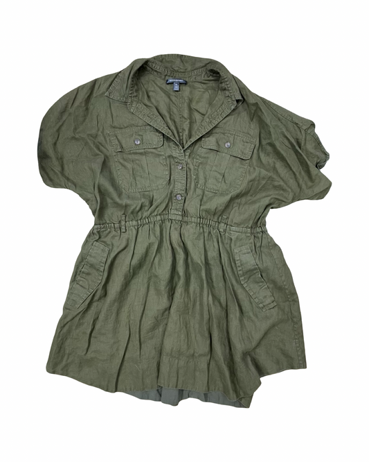 Dress Casual Midi By Banana Republic In Green, Size:Xxl