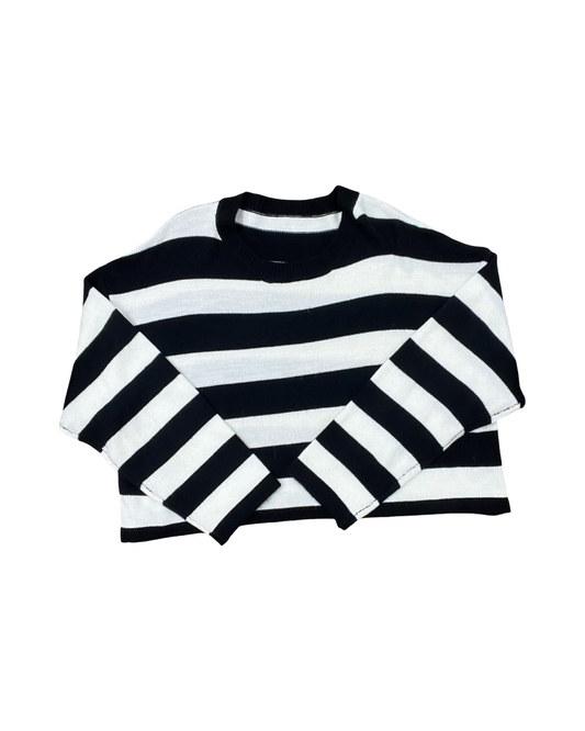 Sweater By Shein In Black & White, Size:3X