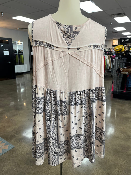 Top Sleeveless By Pol In Tan, Size:S