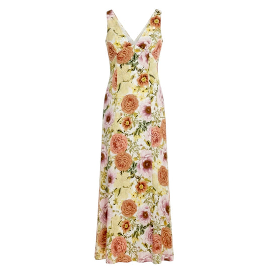 Linen Blend Maxi Dress By Paper Heart In Floral Print, Size: S