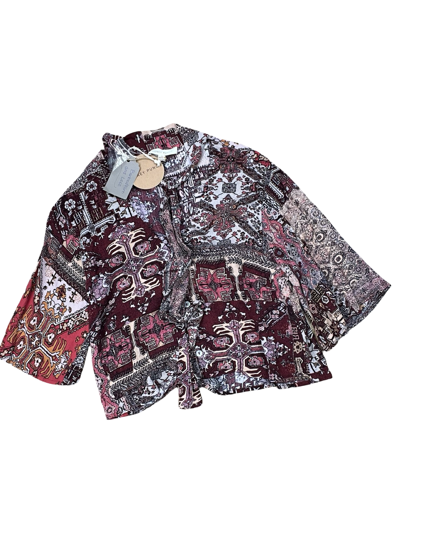 Top Ss By Honey Punch In Maroon, Size:S