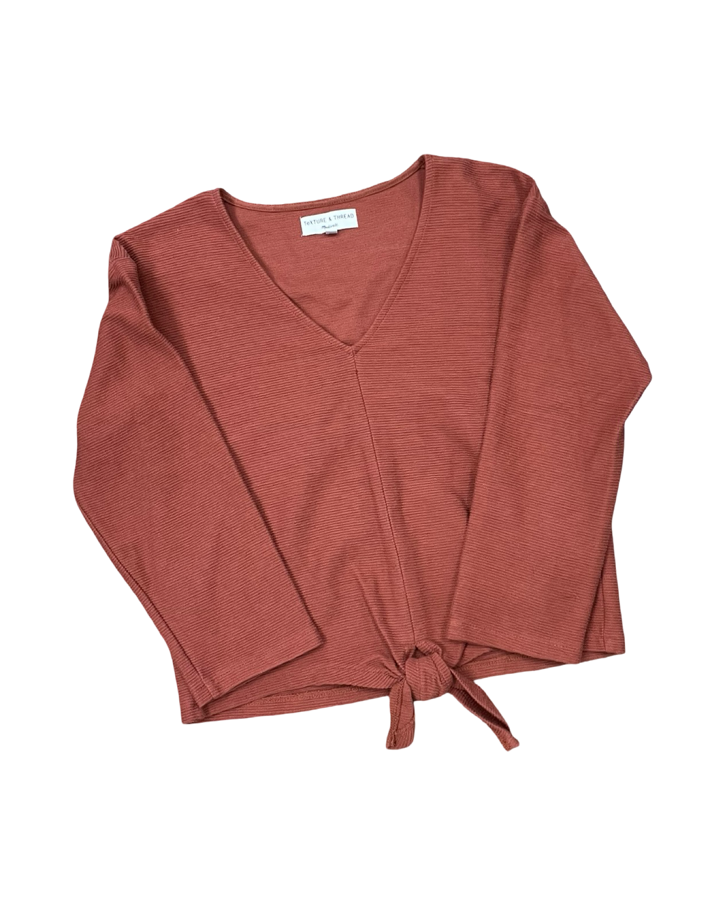 Top 3/4 Sleeve By Madewell In Orange, Size:S
