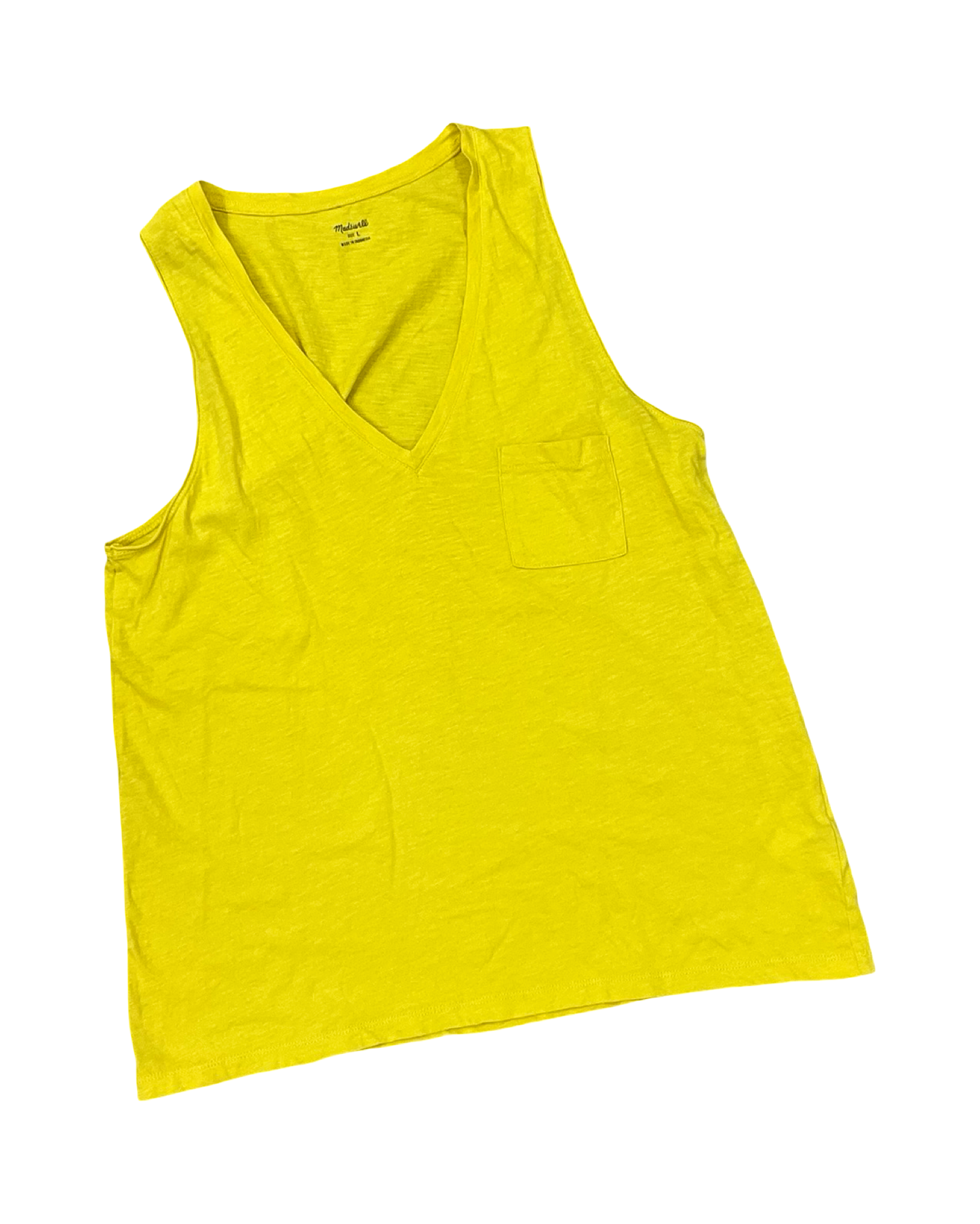 Tank Top By Madewell In Yellow, Size:L