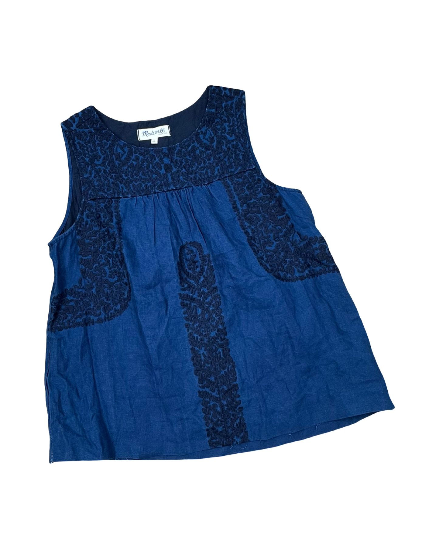 Top Sleeveless By Madewell In Blue, Size:M