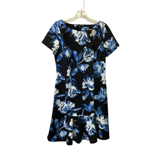 Dress Designer By Karl Lagerfeld In Black & Blue, Size:Xs