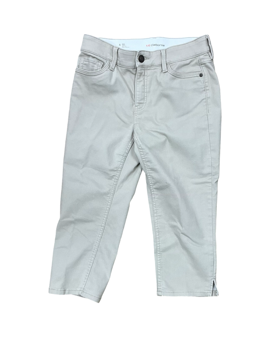 Pants Cropped By Liz Claiborne In Tan, Size:6