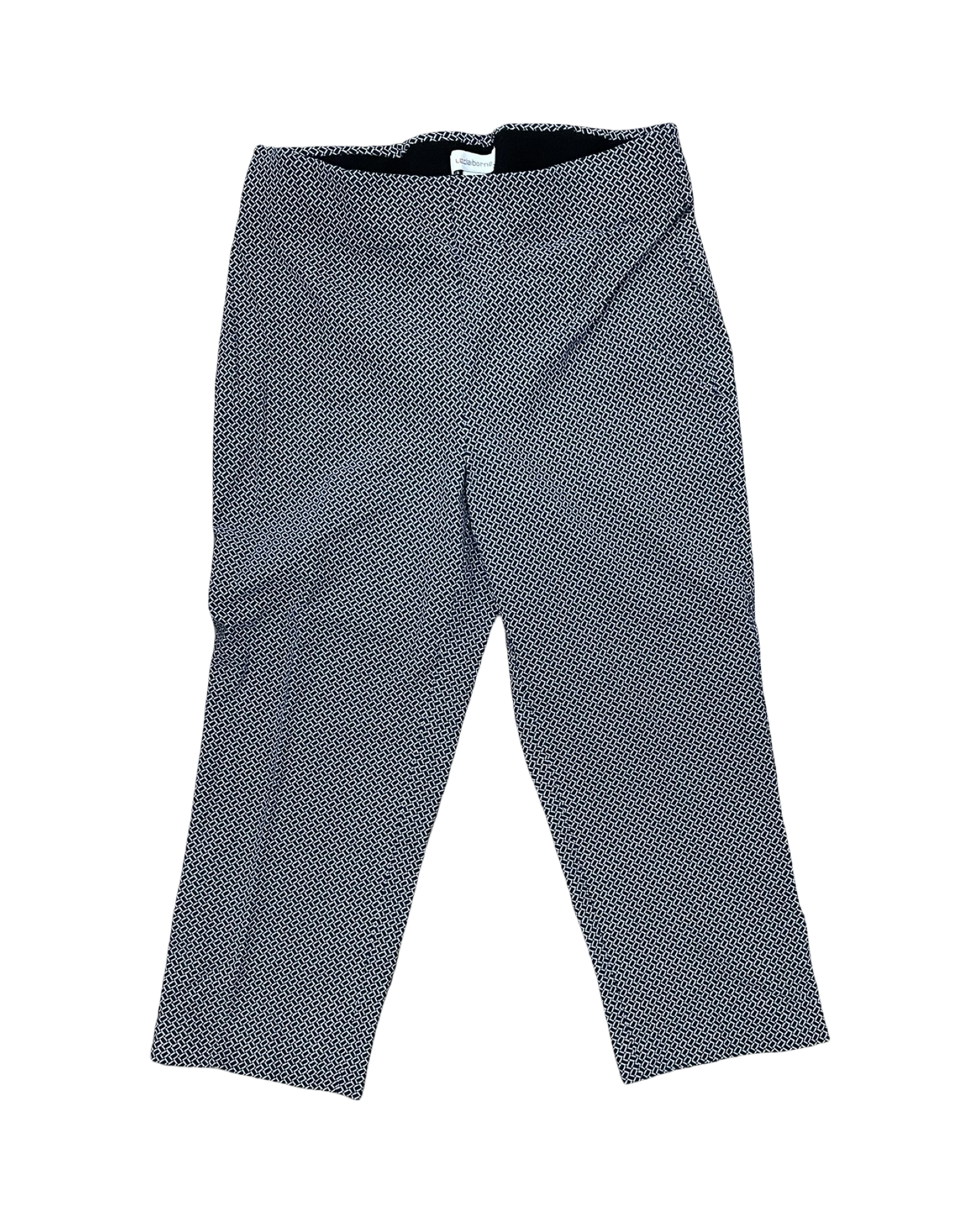 Pants Cropped By Liz Claiborne In Blue & White, Size:6