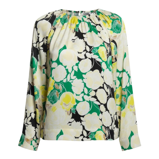 Solomiya Floral Puff Long Sleeve Top By Rodebjer In Floral Print, Size: S