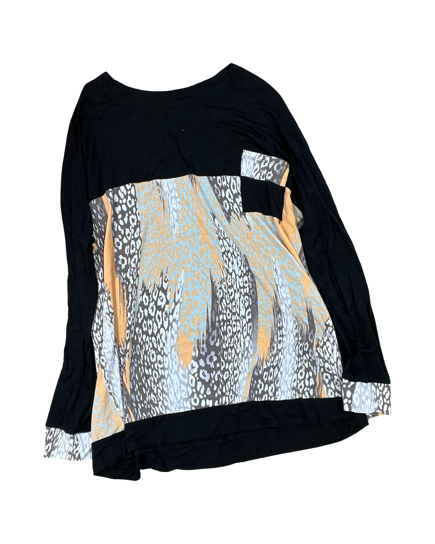 Top Ls By Celeste In Black & Orange, Size:3X