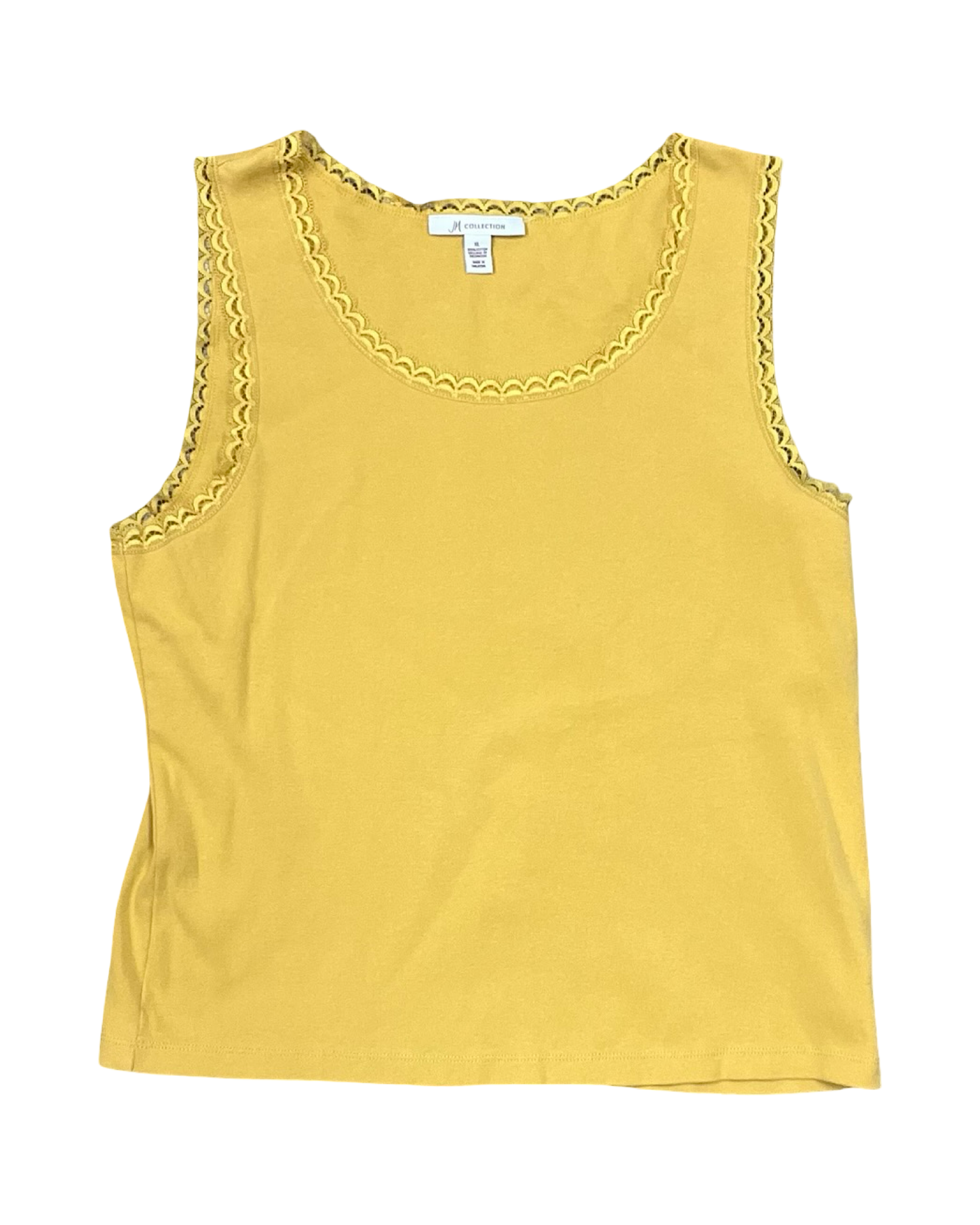 Tank Top By Jm Collections In Gold, Size:Xl