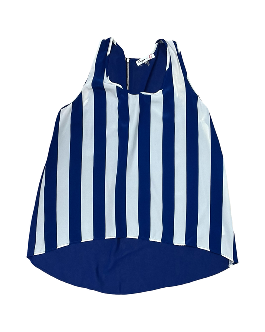 Top Sleeveless By Umgee In Blue & White, Size:L